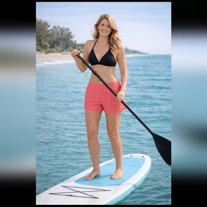 Lands' End Women's Coral Pink Swim Athletic Shorts